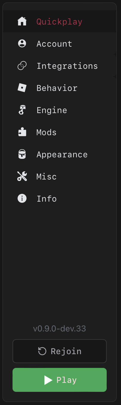 Sidebar navigation
